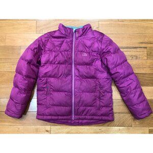 LL Bean Girls DownTek Hot Pink Puffer Jacket Size M (10-12)